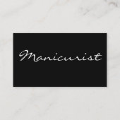 黒い及び白Iのネイルアーチストのネイル 名刺 (裏面)