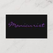 黒い及び紫色のネイルアーチスト 名刺 (裏面)