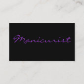 黒い及び紫色のネイルアーチスト 名刺 (裏面)
