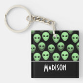 黒い及び緑のエイリアン キーホルダー (正面)