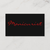 黒い及び赤のネイルアーチスト 名刺 (裏面)