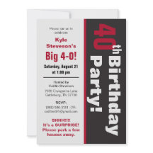 黒い及び赤の第40誕生会