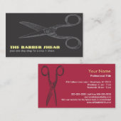 黒い及び赤名刺をせん断します 名刺 (正面/裏面)