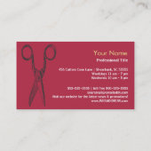 黒い及び赤名刺をせん断します 名刺 (裏面)