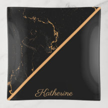 黒い及び金大理石