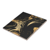 黒い及び金抽象芸術 タイル (側面)