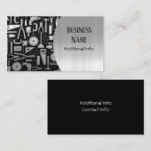 黒い及び銀製の研修会は名刺に用具を使います 名刺 (正面/裏面)