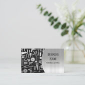 黒い及び銀製の研修会は名刺に用具を使います 名刺 (スタンド正面)