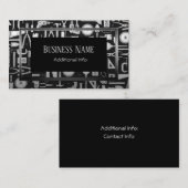 黒い及び銀製の研修会は名刺3に用具を使います 名刺 (正面/裏面)