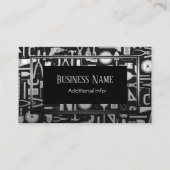 黒い及び銀製の研修会は名刺3に用具を使います 名刺 (正面)