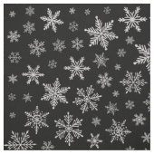 黒い及び銀製灰色モダンな雪片2 - ファブリック (見本)