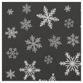 黒い及び銀製灰色モダンな雪片2 - ファブリック (クローズアップ)
