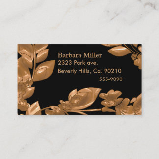 黒い及び銅の庭 名刺