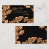 黒い及び銅の庭 名刺 (正面/裏面)