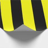 黒い及び黄線パターン ラッピングペーパー (角)