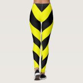 黒い及び黄線パターン レギンス (裏面)