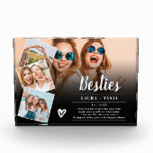 黒い友最高のだちスクリプト4枚の写真コラージグリッド フォトブロック (正面)