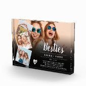 黒い友最高のだちスクリプト4枚の写真コラージグリッド フォトブロック (右)