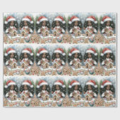 黒い双子ジンジャーパンの家ラッピング紙 ラッピングペーパー (フラット)