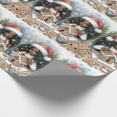 黒い双子ジンジャーパンの家ラッピング紙 ラッピングペーパー (角)