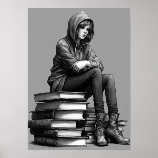 黒い反射、悲しい目 ポスター (正面)