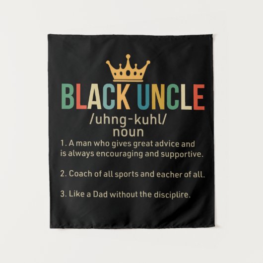 黒い叔父の定義誇りを持った叔父 タペストリー (正面)