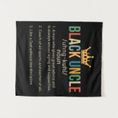 黒い叔父の定義誇りを持った叔父 タペストリー (正面(横))