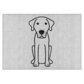 黒い口の野良犬犬の漫画 カッティングボード (正面)