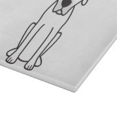 黒い口の野良犬犬の漫画 カッティングボード (角)