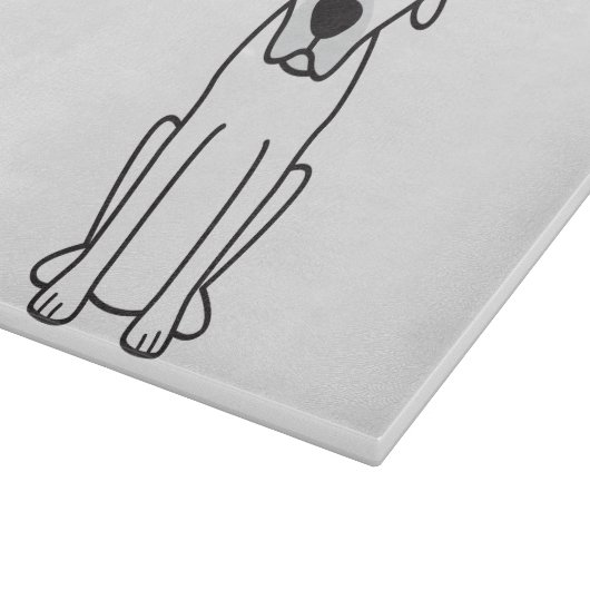 黒い口の野良犬犬の漫画 カッティングボード (角)