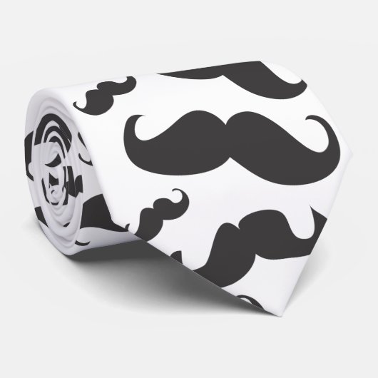 黒い口ひげのタイ ネクタイ (ロール)