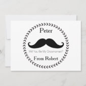 黒い口ひげを私のグルームスマンに 招待状 (正面)