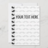 黒い口ひげスケッチパターンの発表 案内状 (正面)