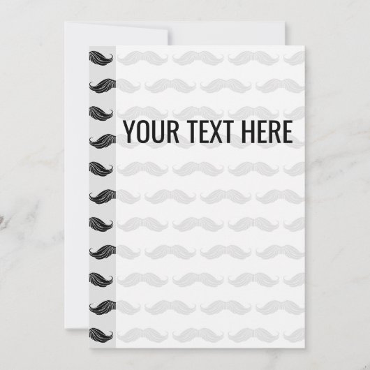 黒い口ひげスケッチパターンの発表 案内状 (正面)