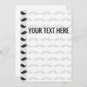 黒い口ひげスケッチパターンの発表 案内状 (正面/裏面)