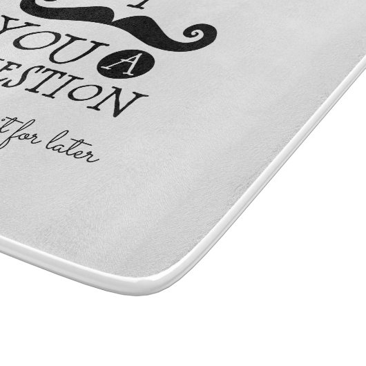 黒い口ひげユーモア カッティングボード (角)