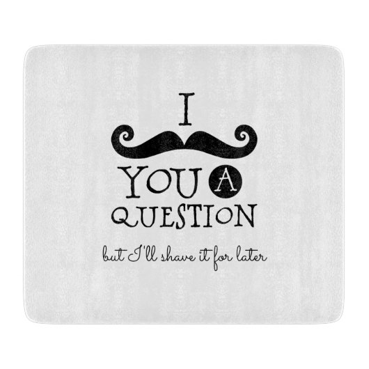 黒い口ひげユーモア カッティングボード (正面)