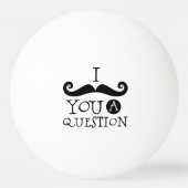 黒い口ひげユーモア 卓球ボール (裏面)