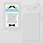 黒い口ひげ小さな男の本の要求の挿入 名刺 (正面/裏面)