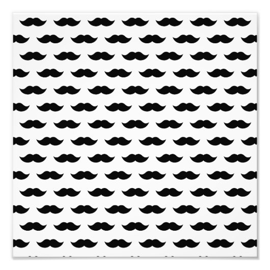 黒い口ひげ背景 フォトプリント            (正面)