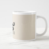 黒い口ひげ質問ユーモアお父さんの日 ジャンボコーヒーマグカップ (右)