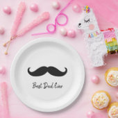 黒い口ひげ ペーパープレート (パーティー)