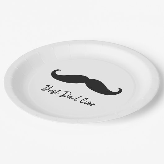 黒い口ひげ ペーパープレート (アングル)