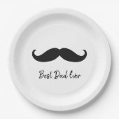 黒い口ひげ ペーパープレート (正面)