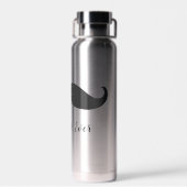 黒い口髭 ウォーターボトル (背面)