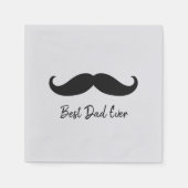 黒い口髭 スタンダードカクテルナプキン (正面)