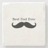 黒い口髭 ストーンコースター (正面)