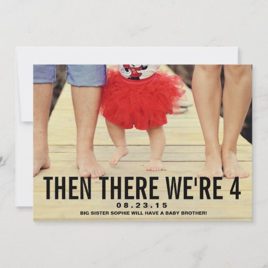 黒い口髭 |写真妊娠のお知らせ 案内状 (正面)