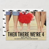 黒い口髭 |写真妊娠のお知らせ 案内状 (正面/裏面)