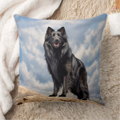 黒い古いドイツの羊飼い犬 クッション (ブランケット)
